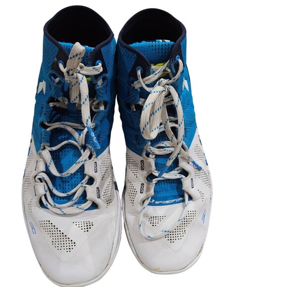 Under Armour SC30 Basketball Shoes Blue/White Size 9 Mens High-Top - Picture 1 of 6